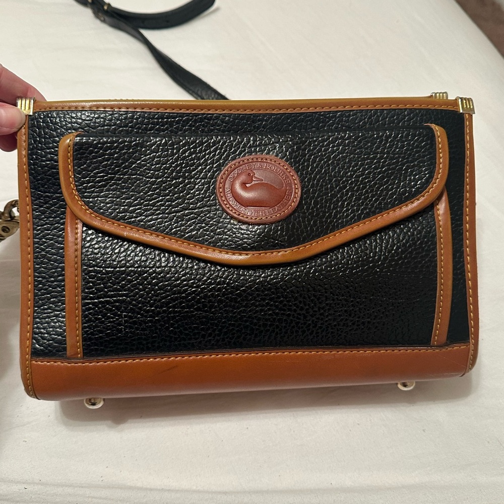 Dooney & Bourke Black and Tan Crossbody Bag